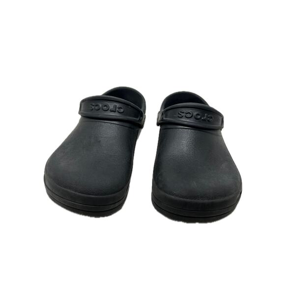 Crocs Charcoal Gray Slides Clogs Men's 6 Womans 8 - Picture 1 of 3